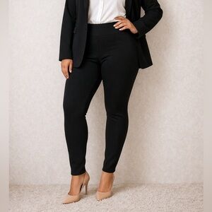 Black High Waisted Jeggings Size 34 Slim Fit Stretch Pants Casual Office Wear